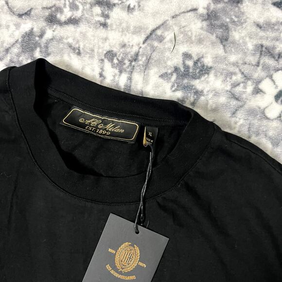 Copied - A.C. Milan 1899 Black Short Sleeve T-shirt Sz XL - Picture 2 of 5